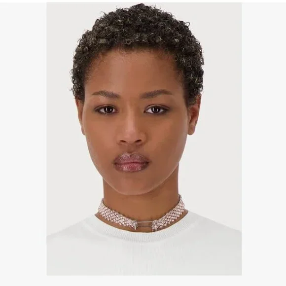 ネックレス・ペンダント Justine Clenquet BONNIE CHOCKER (BONNIECHOKER PALLADIUM) Justine Clenquet Bonnie Crystal Chain Choker Necklace in